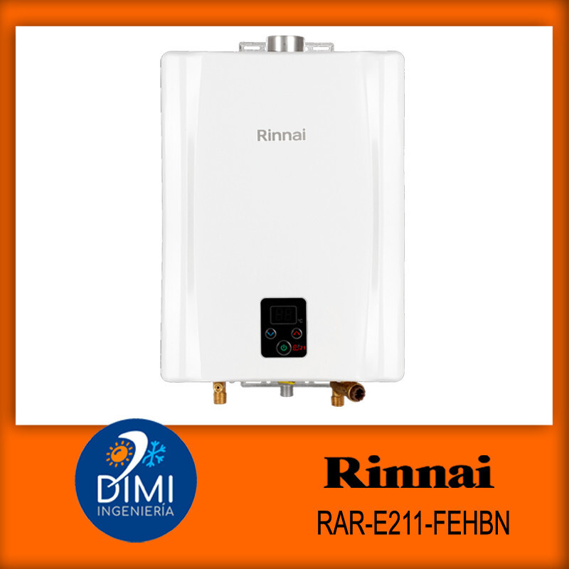 Calef�n a gas de alta produccion Rinnai 21L/minuto Digital - TF GN - Blanco -