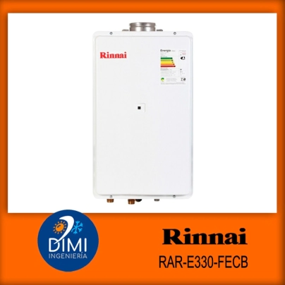 Calefn a gas de alta produccion Rinnai rar-e330 digital FECB 32,5 Litros/minutos