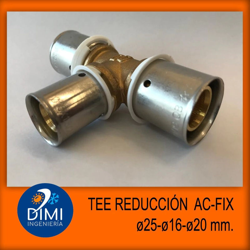 Tee reducci�n pex 25x16x20 Ac Fix