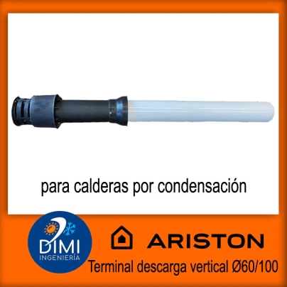 Terminal descarga vertical 60/100 Ariston para condensacion.