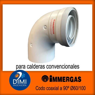 Codo coaxial a 90&deg; Immergas 60/100.