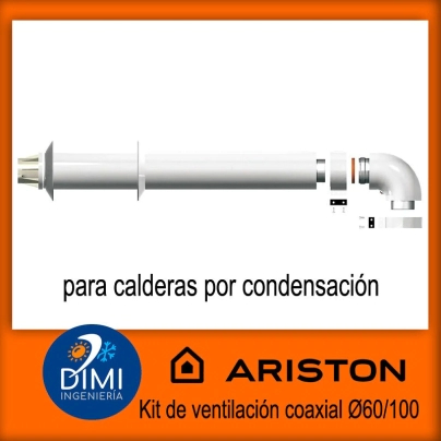 Kit de ventilacion coaxial Ariston 60/100 para condensacion.