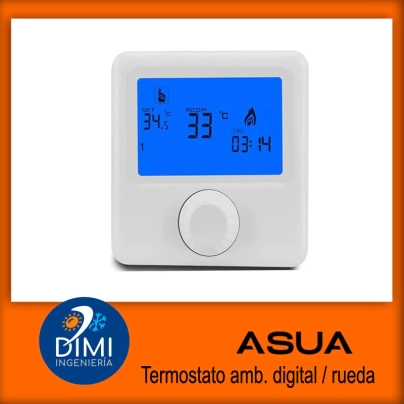 Termostato de ambiente digital con rueda