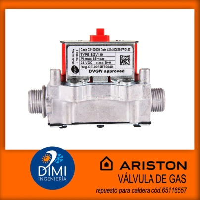 V&aacute;lvula de gas para caldera  Ariston - Alteas One, Genus One -