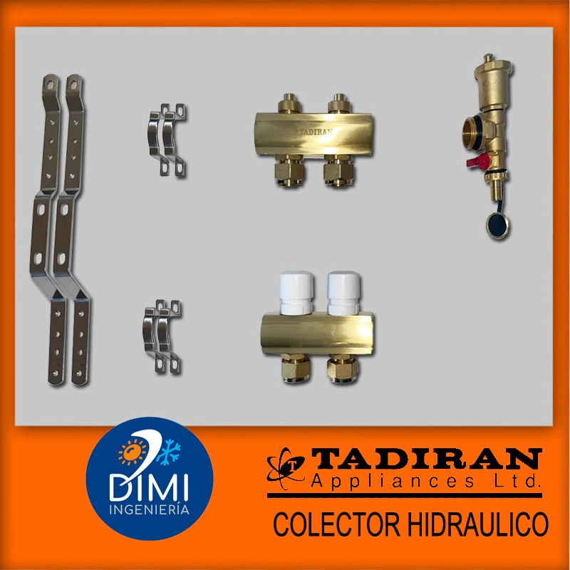 Colector 2 + 2 Tadir�n con soporte, adaptadores y un purgador