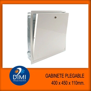 Gabinete de chapa plegable 400mm x 450mm x 110mm para colector