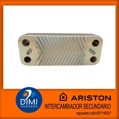 Intercambiador secundario de placas para caldera Ariston - Linea X - Linea One -