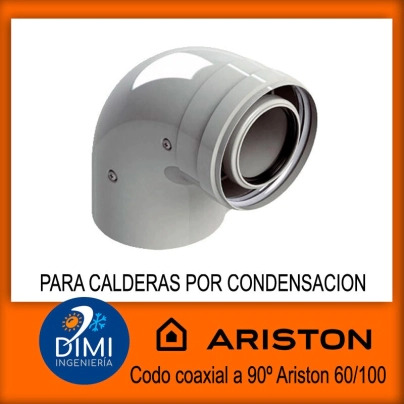 Codo coaxial a 90&deg; Ariston 60/100 para condensacion.