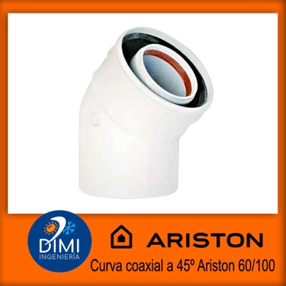 Curva coaxial a 45&deg; Ariston 60/100.