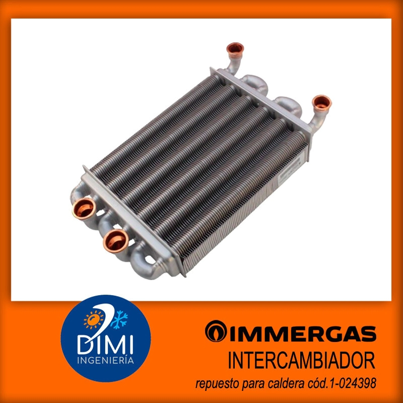 Intercambiador de placas bit�rmico para caldera Immergas - Eolo Star, Nike Star -