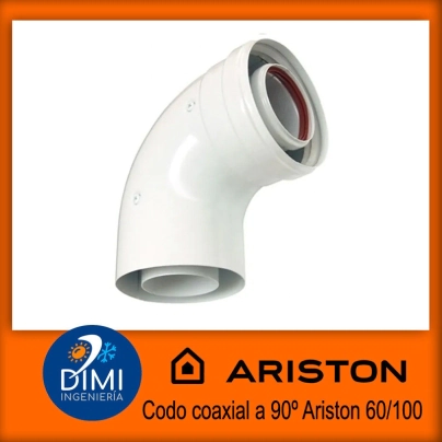 Codo coaxial a 90&deg; Ariston 60/100